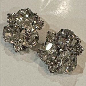 Elegant Silver Crystal Earrings